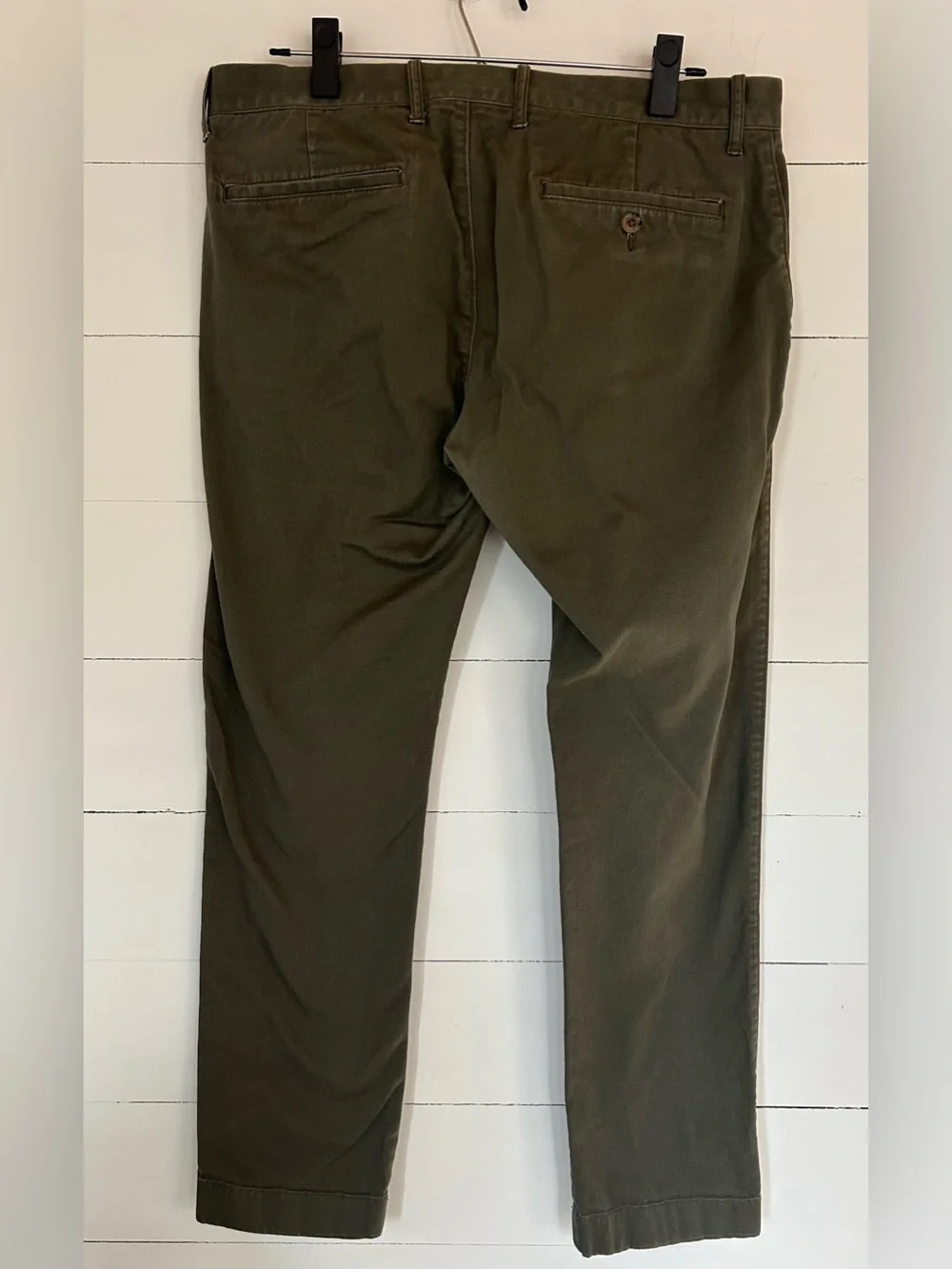 J. Crew Olive Chino Pants, Size 33 x 30